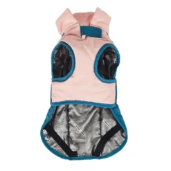 Abrigo Impermeable Urban Blizzard Azul-Rosa Perro Mediano
