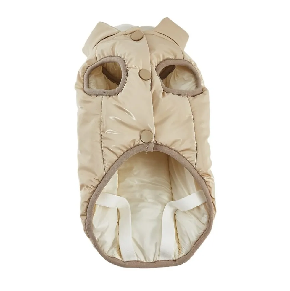 Abrigo Impermeable WinterHug Beige Perro Pequeño