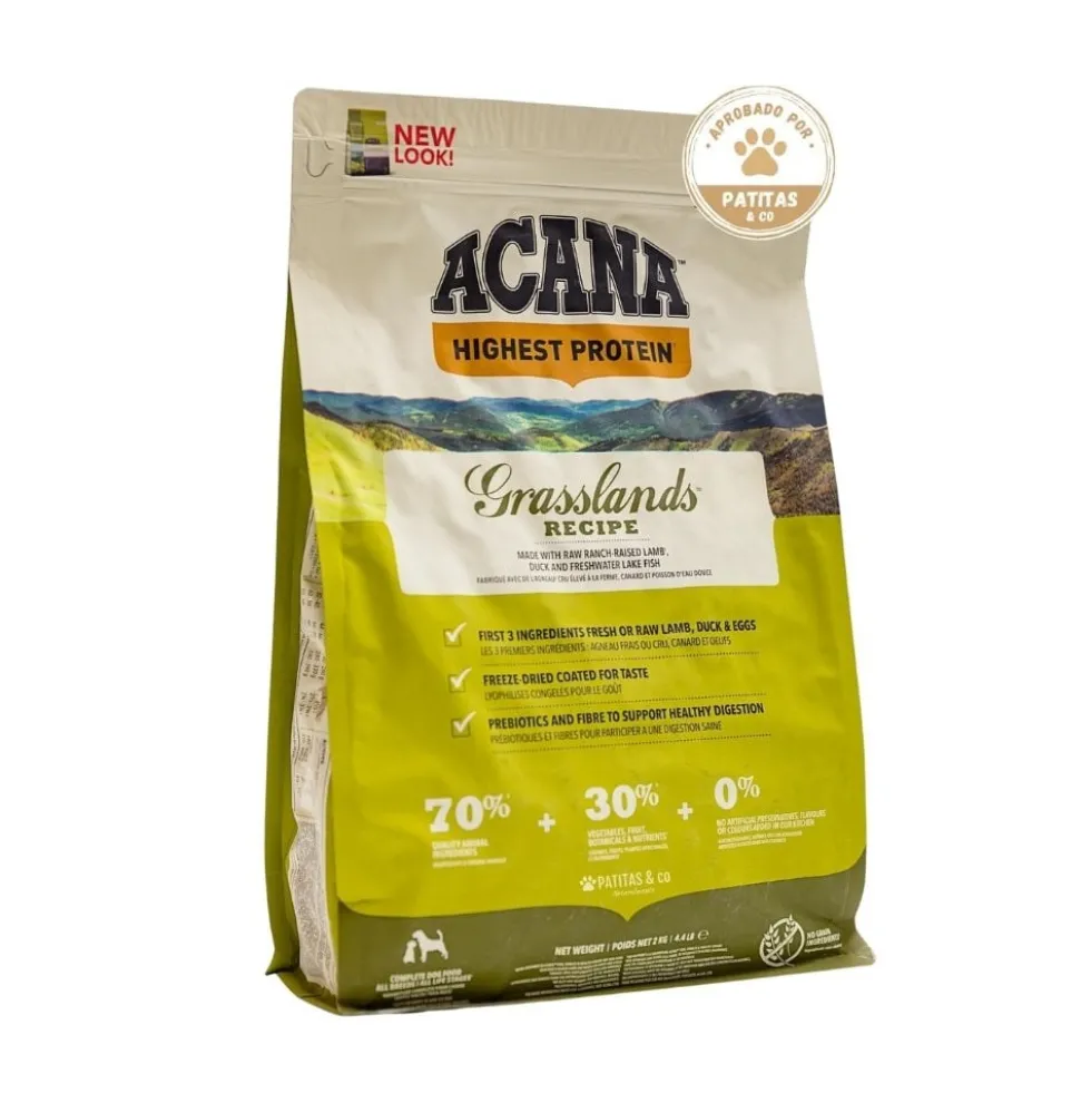 Acana Grasslands Pienso de Cordero Pato y Arenque para Perros