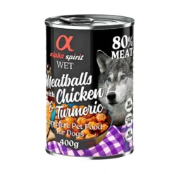 Alpha Spirit Albóndigas Pollo y Cúrcuma para Perro 400g