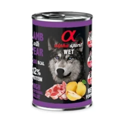 Alpha Spirit Lata Cordero con Pera para Perro