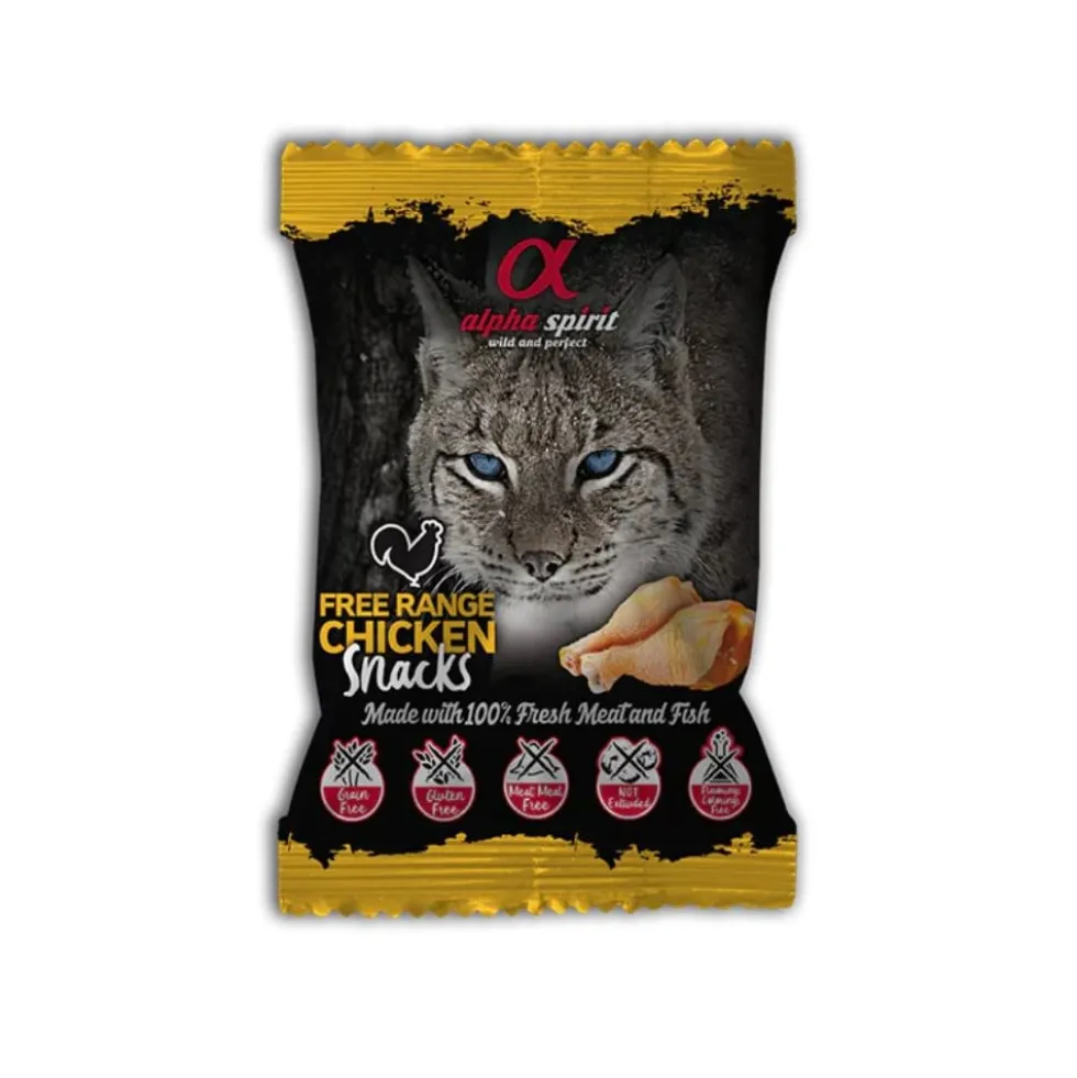 Alpha Spirit Snacks de Pollo de Corral para Gato