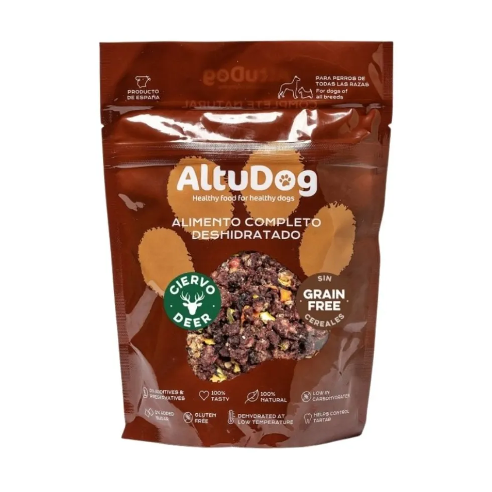 AltuDog Menú Deshidratado de Ciervo para Perros y Gatos