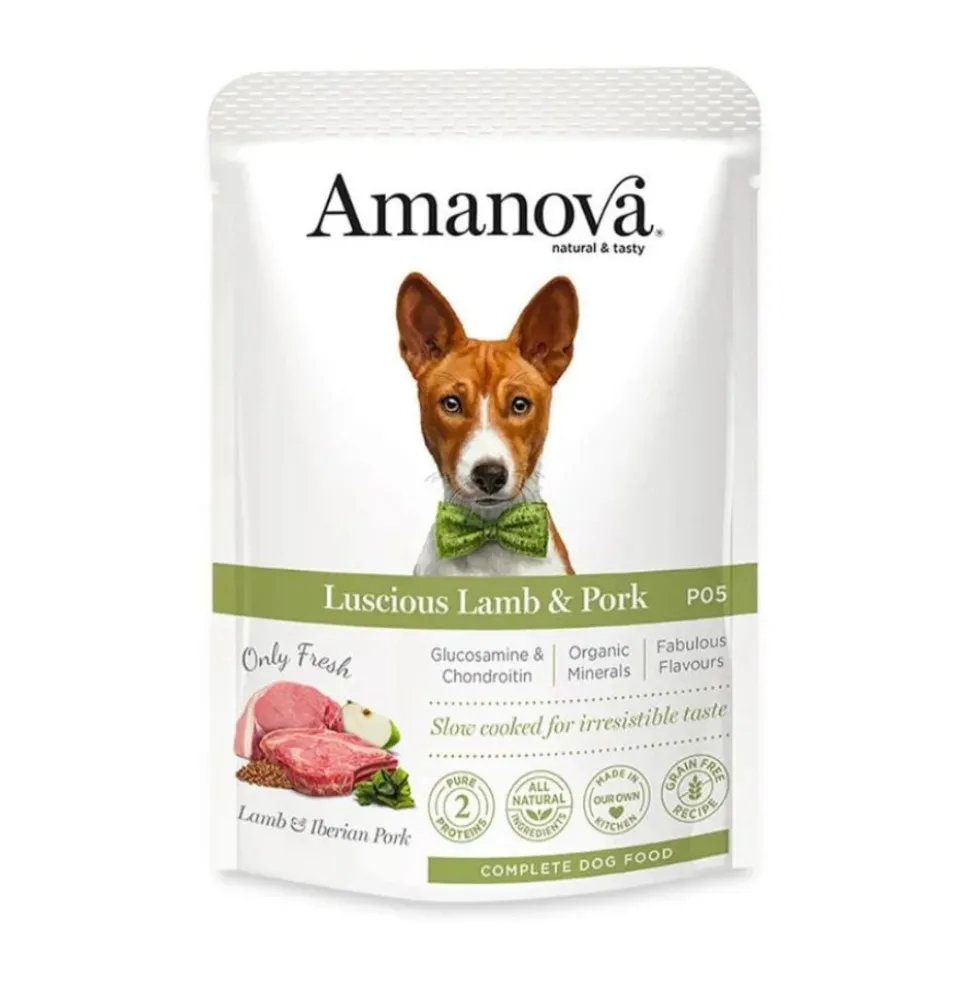 Amanova Alimento Húmedo Adult Cordero y Cerdo para Perro