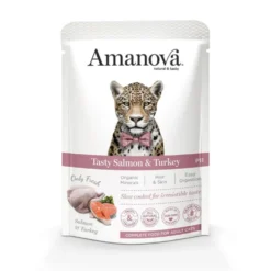 Amanova Sobre de Salmón y Pavo para Gato