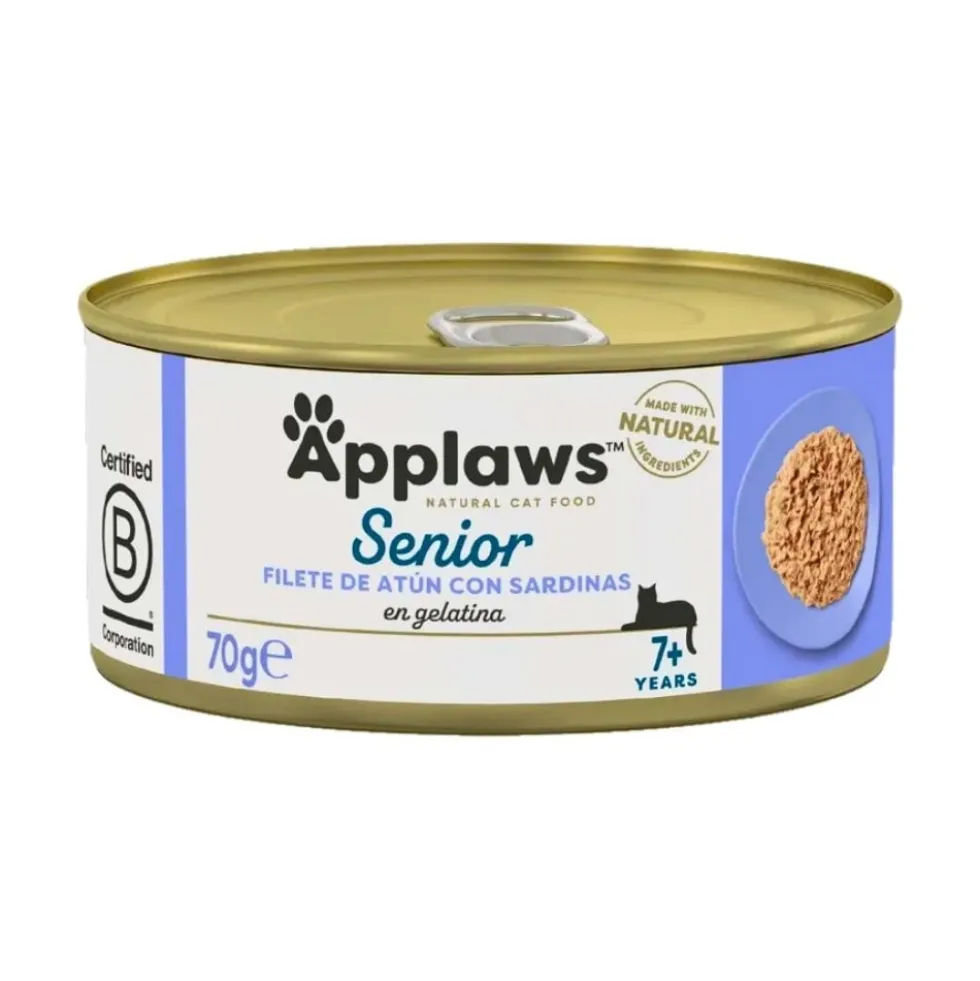 Applaws Lata Filete de Atún con Sardinas para Gato Senior
