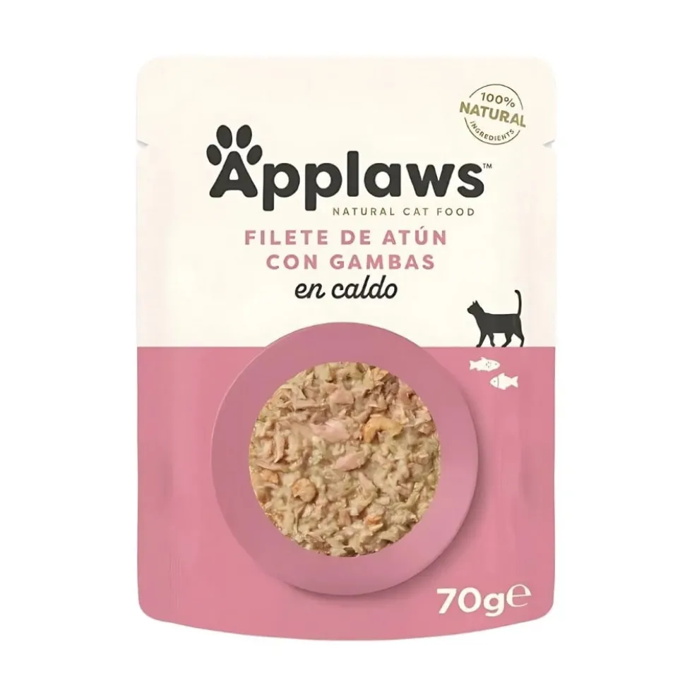 Applaws Sobre de Atún con Gambas en Caldo para Gato