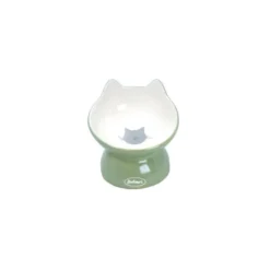 Bubimex Comedero Inclinado Verde para Gato