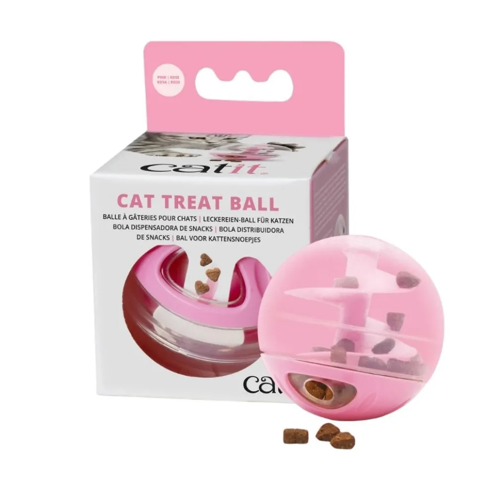 Catit Bola Dispensadora de Snacks Rosa para Gatos