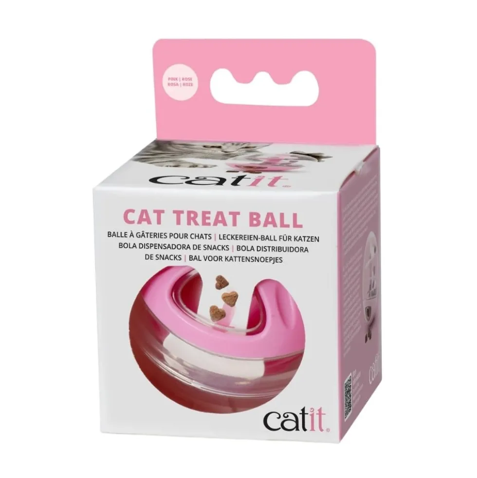 Catit Bola Dispensadora de Snacks Rosa para Gatos