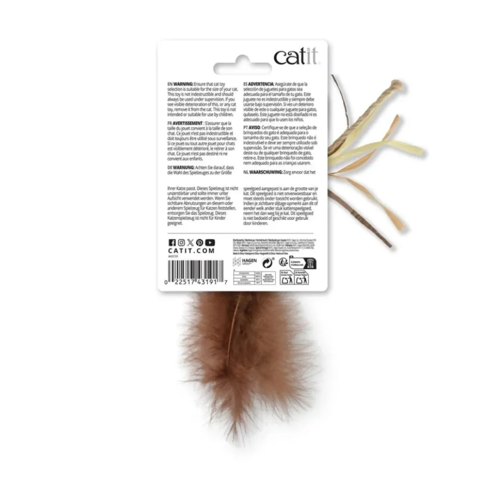 Catit Juguete Dos Peces de Rafia con Cola de Plumas para Gato