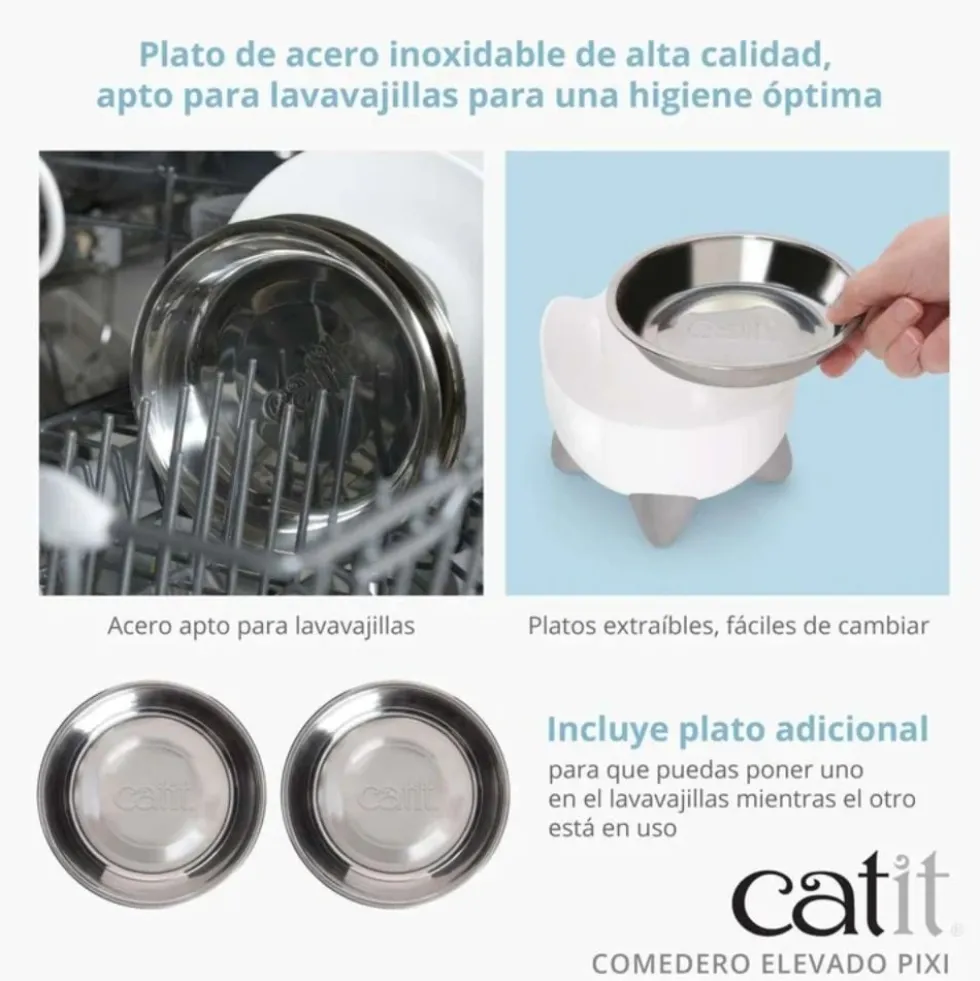 Catit Pixi Comedero Elevado para Gatos