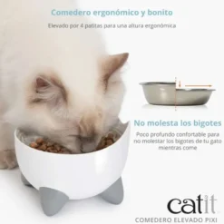 Catit Pixi Comedero Elevado para Gatos