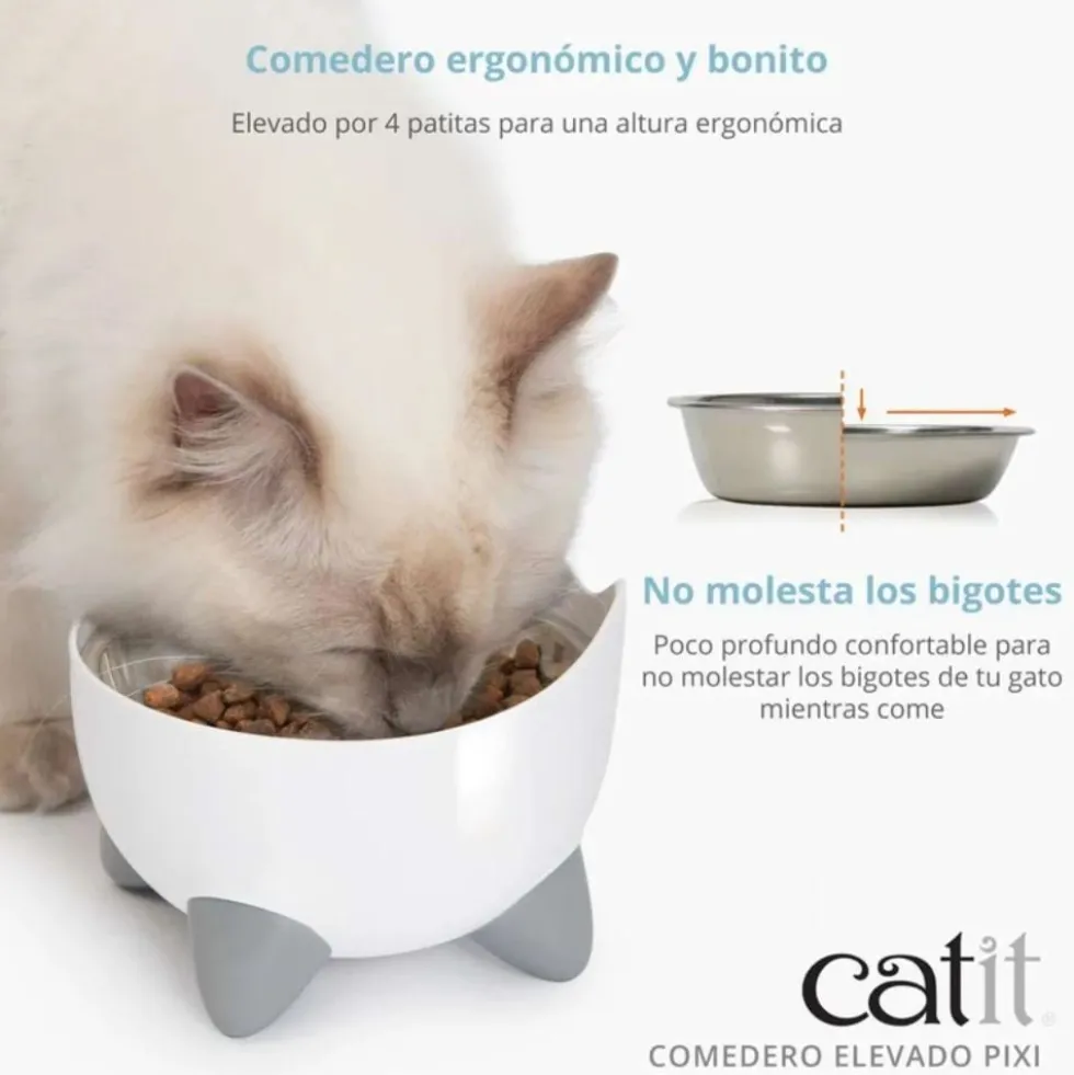 Catit Pixi Comedero Elevado para Gatos