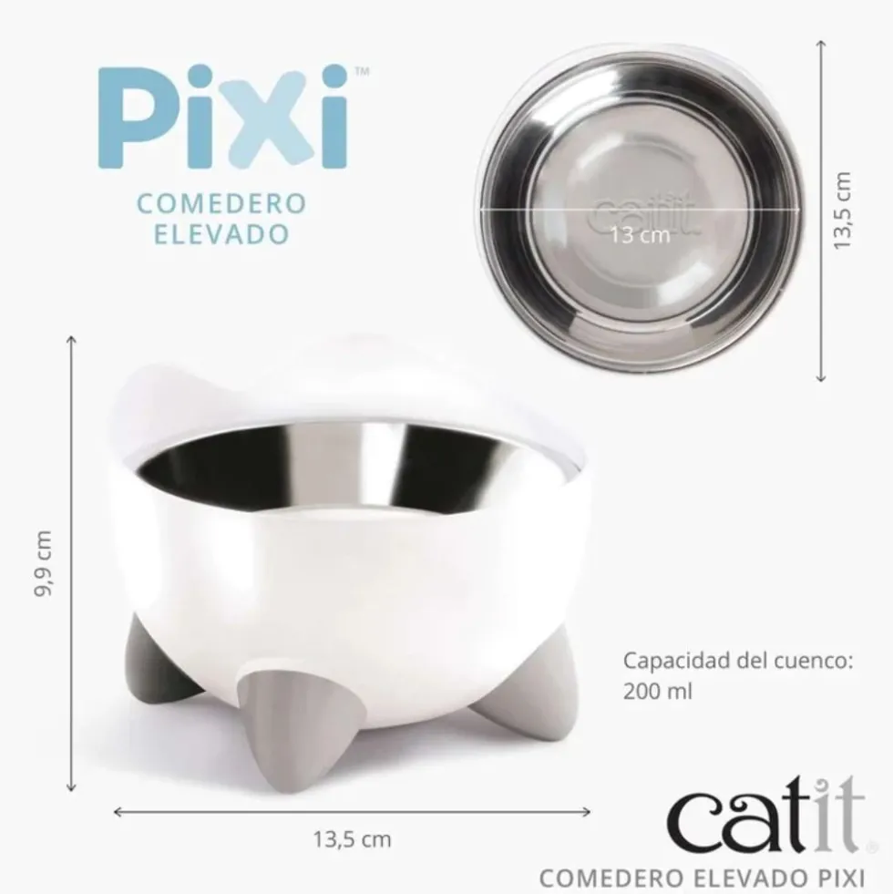 Catit Pixi Comedero Elevado para Gatos
