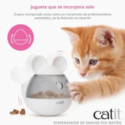 Catit PIXI Dispensador de Snacks con Forma de Ratón para Gato