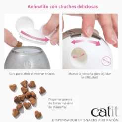 Catit PIXI Dispensador de Snacks con Forma de Ratón para Gato