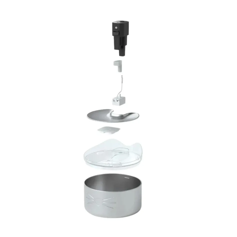 Catit PIXI Fuente Sin Cables de Acero Inoxidable
