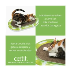 Catit Senses Rascador de Cartón Ovalado para Gatos