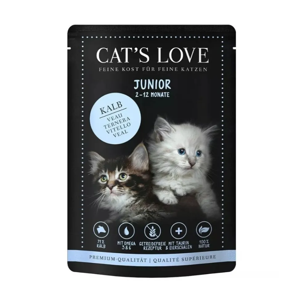 Cats Love Sobre de Ternera para Gato Junior