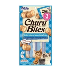 Churu Bites Chuches de Pollo y Atún con Vieiras (3x10g) para Gatos