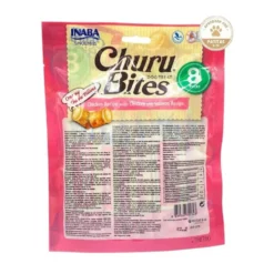 Churu Bites Snack de Pollo con Salmón (8x12g) para Perros