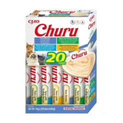 Churu Pack 20 Snacks de Atún con Pollo, Queso y Vieira