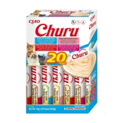 Churu Pack 20 Snacks de Atún con Vieira, Salmón, Cangrejo y Gambas