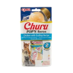 Churu Pop'N Serve Snack en Gelatina de Pollo con Vieiras para Gato