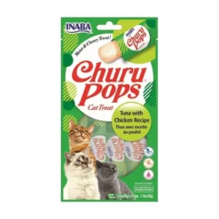 Churu Pops Chuches Naturales de Atún y Pollo (4x15g) para Gatos