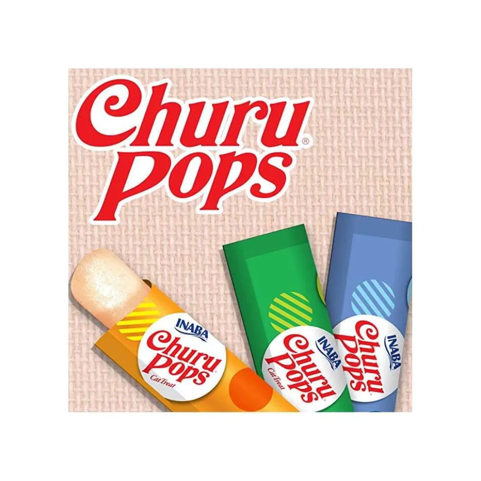 Churu Pops Chuches Naturales de Atún y Pollo (4x15g) para Gatos