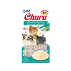 Churu Snack Natural de Pollo con Cangrejo (4x14g) para Gatos