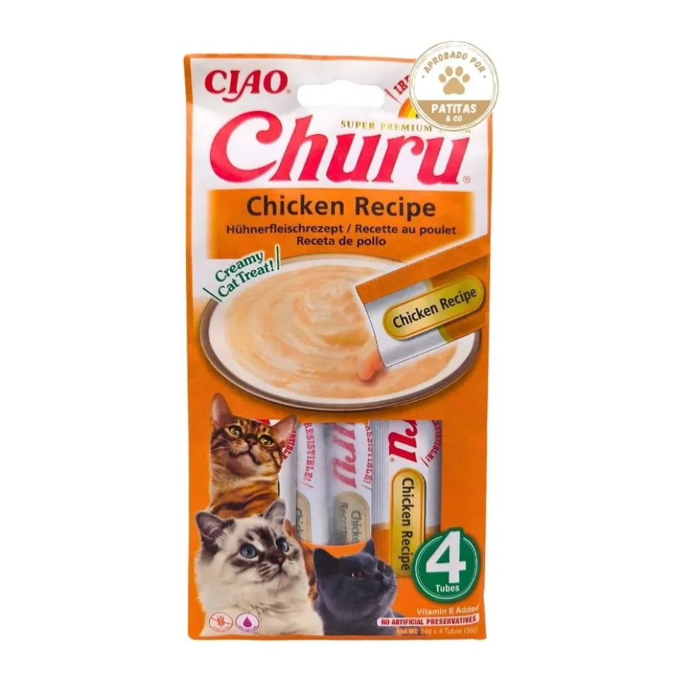 Churu Snack Natural de Pollo (4x14g) para Gatos
