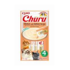 Churu Snack Pollo con Salmón 4x14g para Gatos