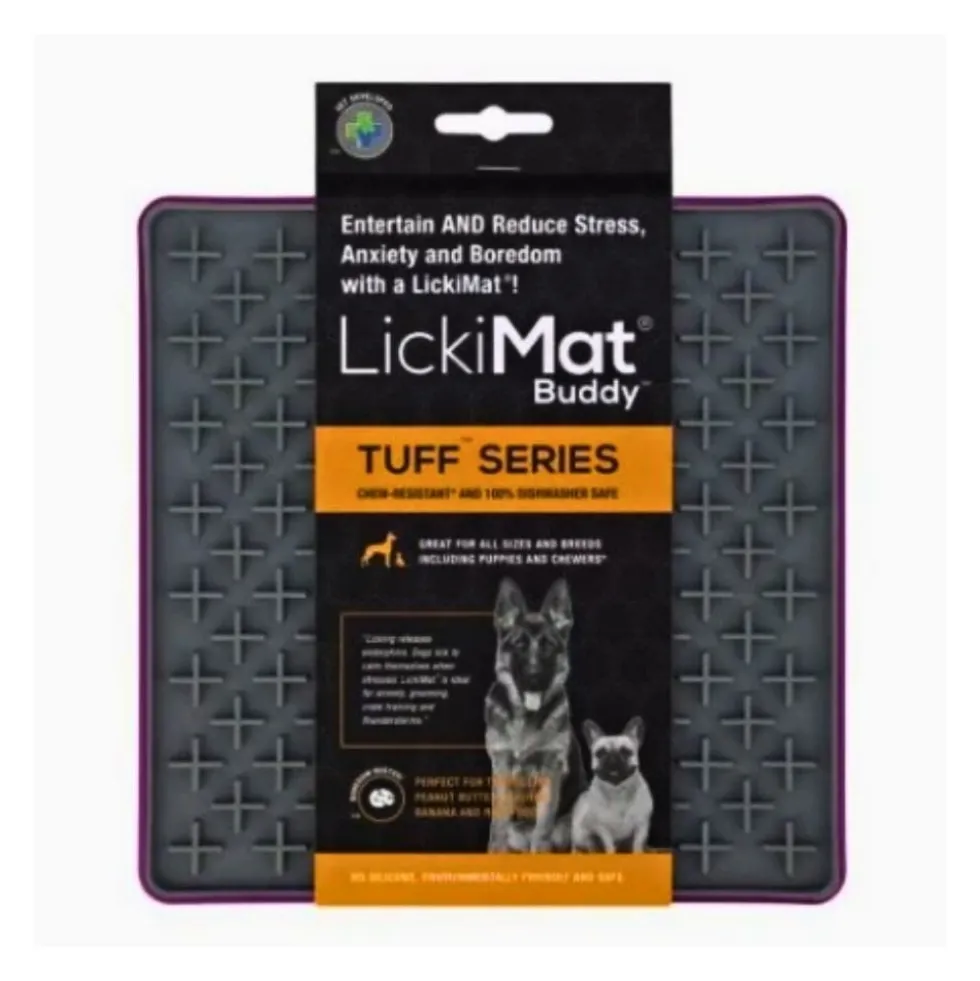 Comedero Antivoracidad LickiMat Tuff Buddy Morada