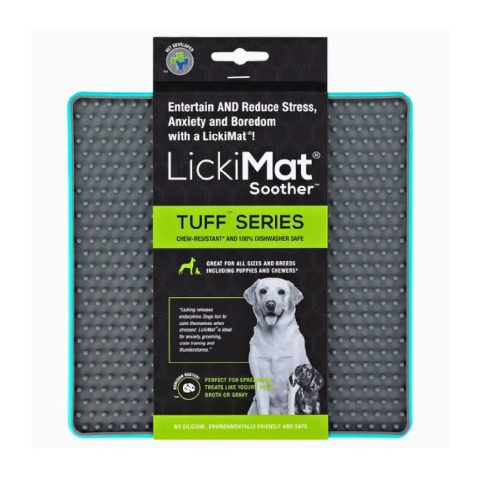 Comedero Antivoracidad LickiMat Tuff Soother Turquesa
