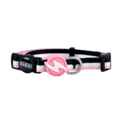 Dashi Collar Stripes³ Rosa y Negro para Gato