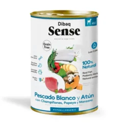 Dibaq Sense Lata Pescado Blanco y Atún para Perro