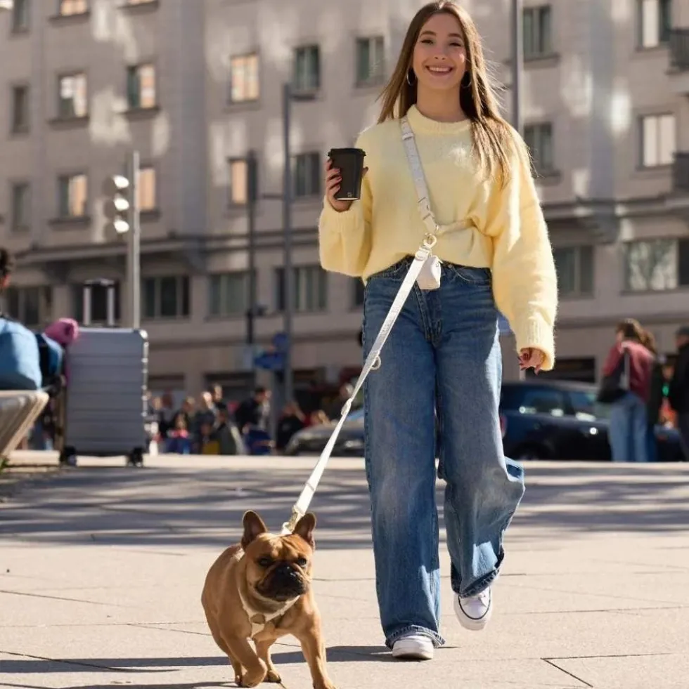 Dukier Correa Multiposición Beige para Perro