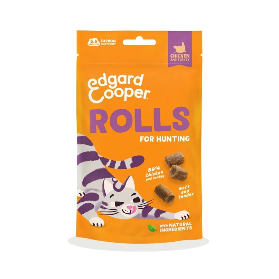 Edgard and Cooper Chuches de Rollitos de Pollo y Pavo para Gatos
