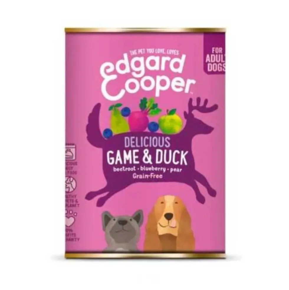 Edgard and Cooper Lata Venado y Pato 400g Perro