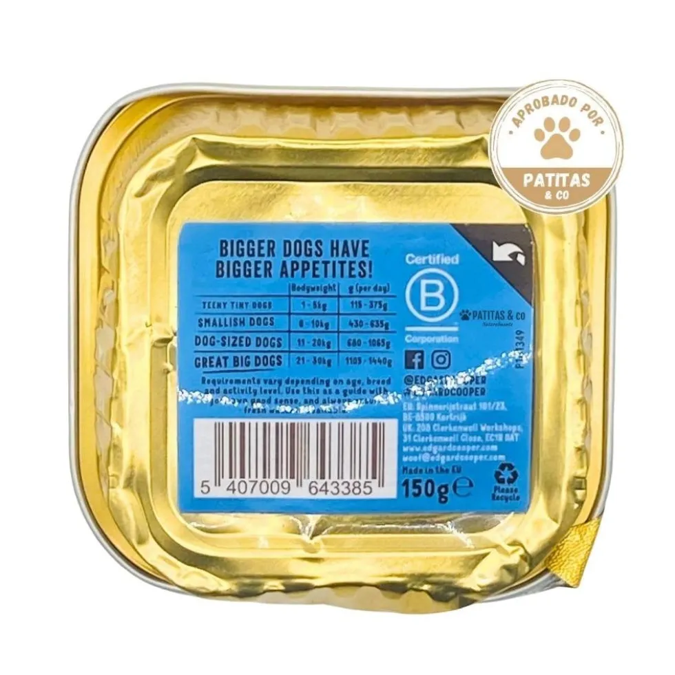 Edgard and Cooper Tarrina Salmón y Pavo 150g Perros