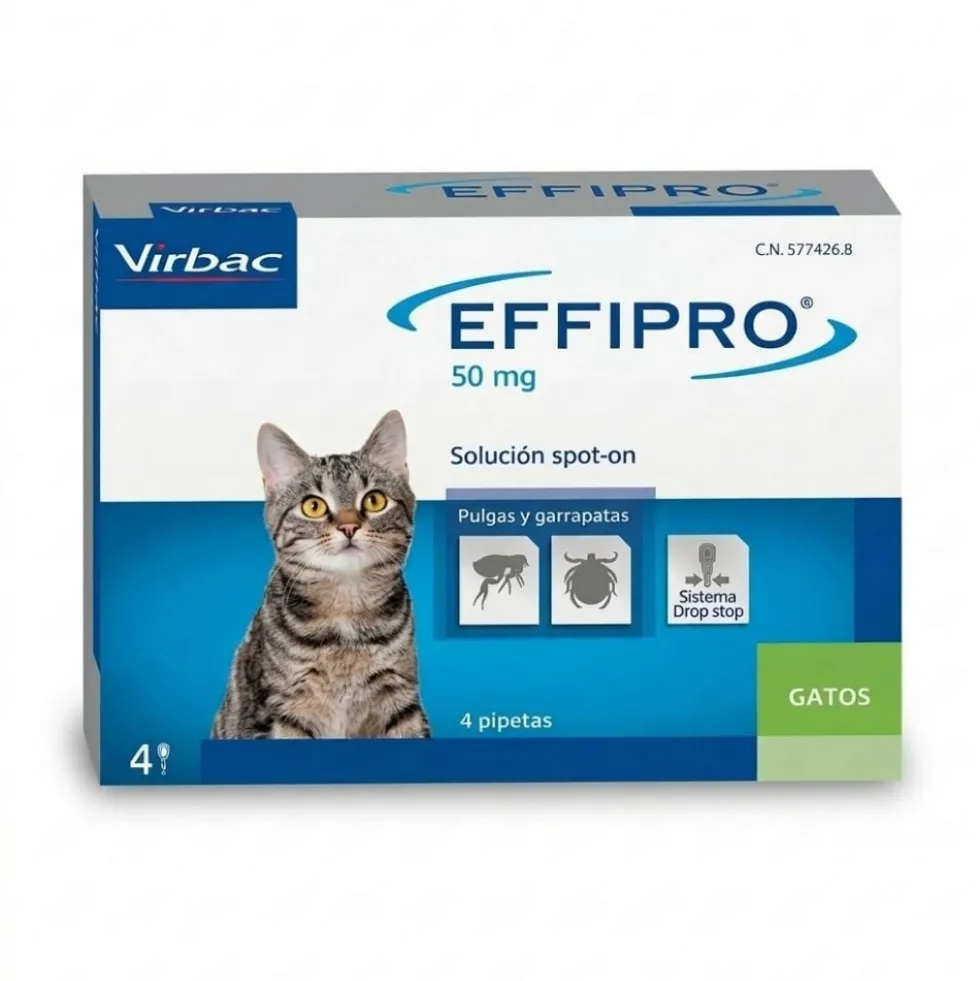 Effipro Spot-on Pipeta Antiparasitaria para Gatos (4 uds)