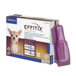 Effitix 4 Pipetas Antiparasitos para Perros (1,5 – 4 kg)