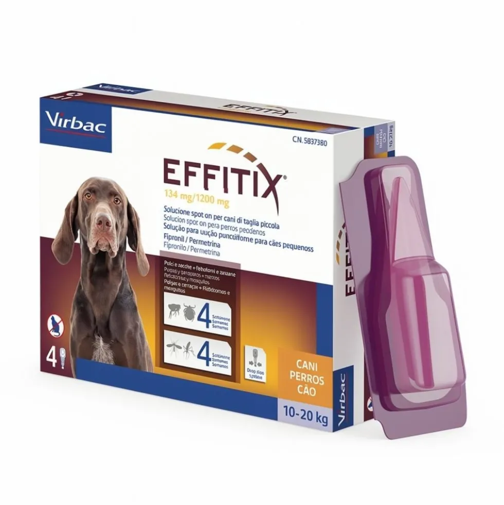 Effitix 4 Pipetas Antiparasitos para Perros (10 – 20 kg)
