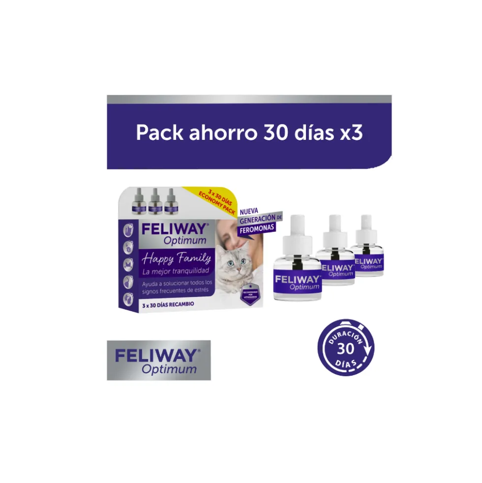 Feliway Optimum Recambio 3x48ml 3 Meses