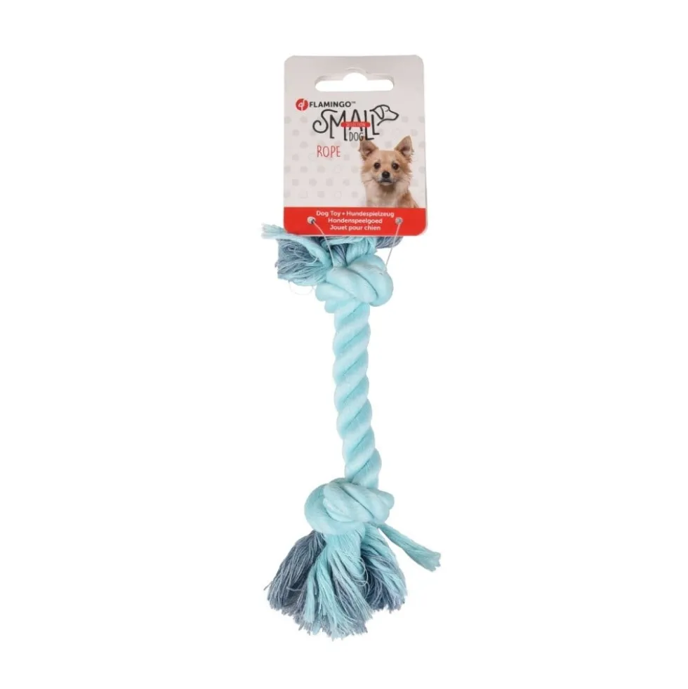 Flamingo Cuerda con 2 Nudos Color Turquesa para Perros Pequeños
