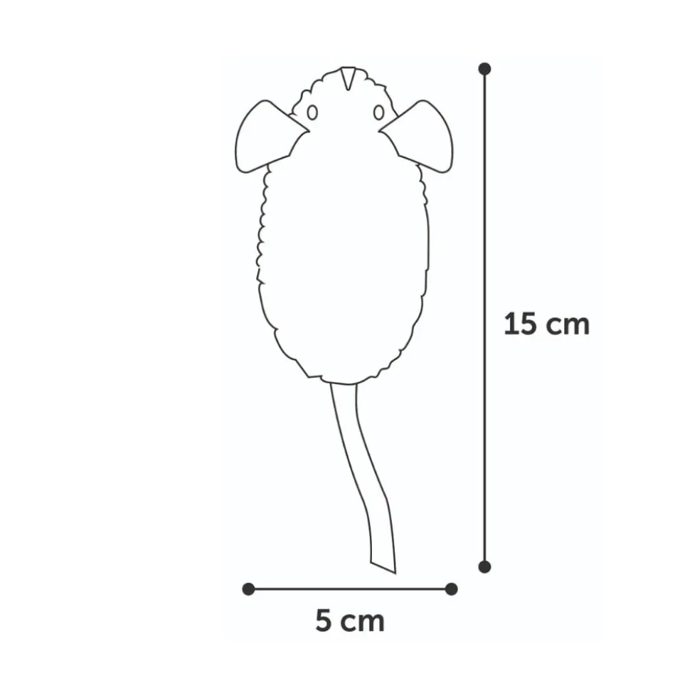 Flamingo Juguete Ratón de Peluche para Gato (ud)