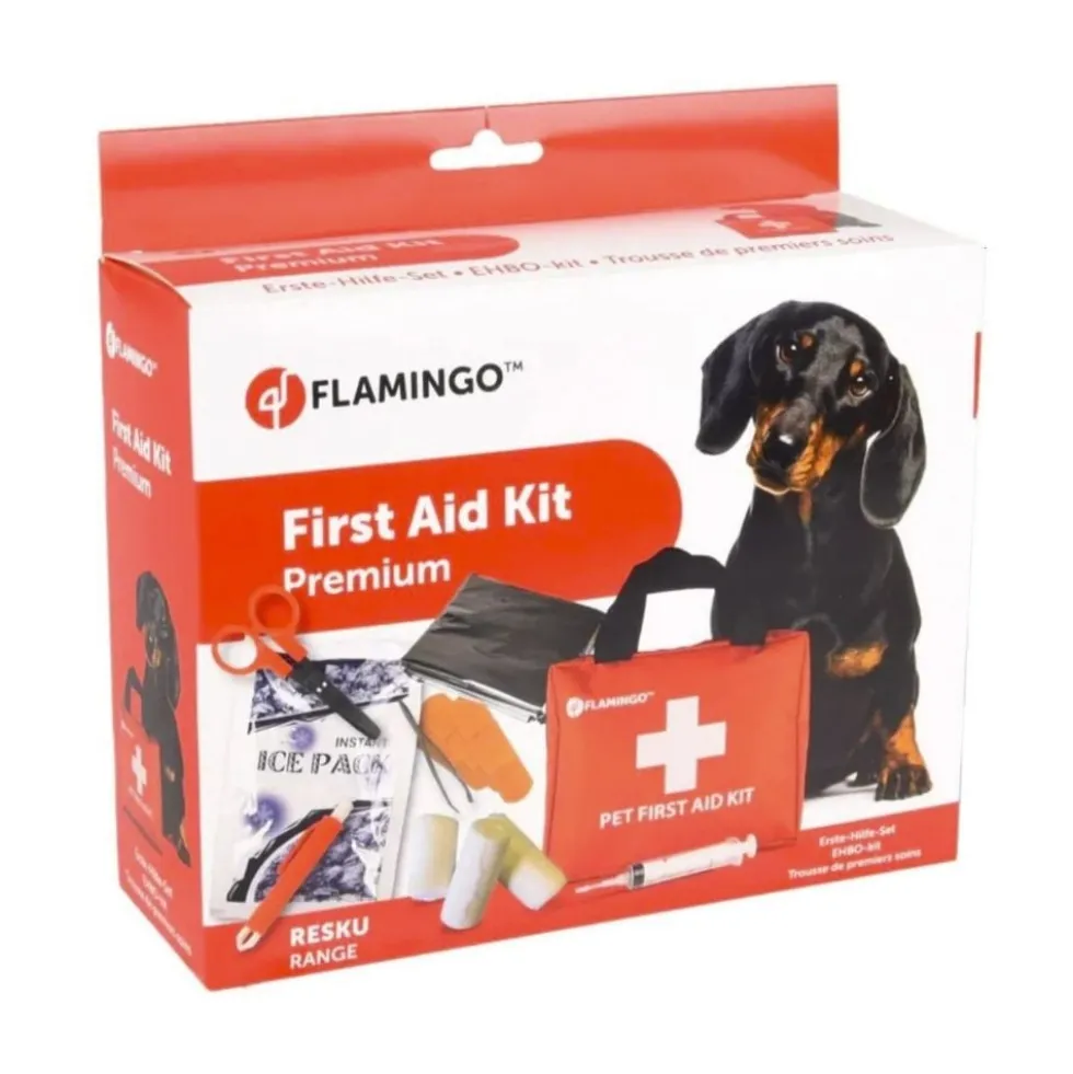 Flamingo Kit Botiquín Primeros Auxilios Premium para Perro