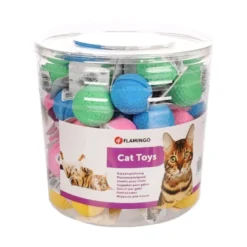 Flamingo Pelota de Goma Espuma para Gatos 4 cm